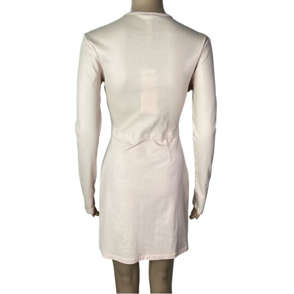 New Dion Lee Bodycon Cutout Tee Blush Pink Party Dress - Picture 4 of 13